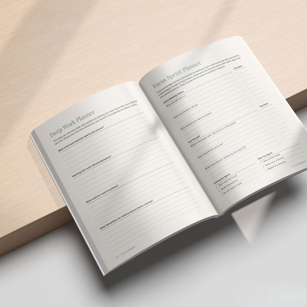 Focus Modules — Deep Work Planner and Focus Sprint Planner pages