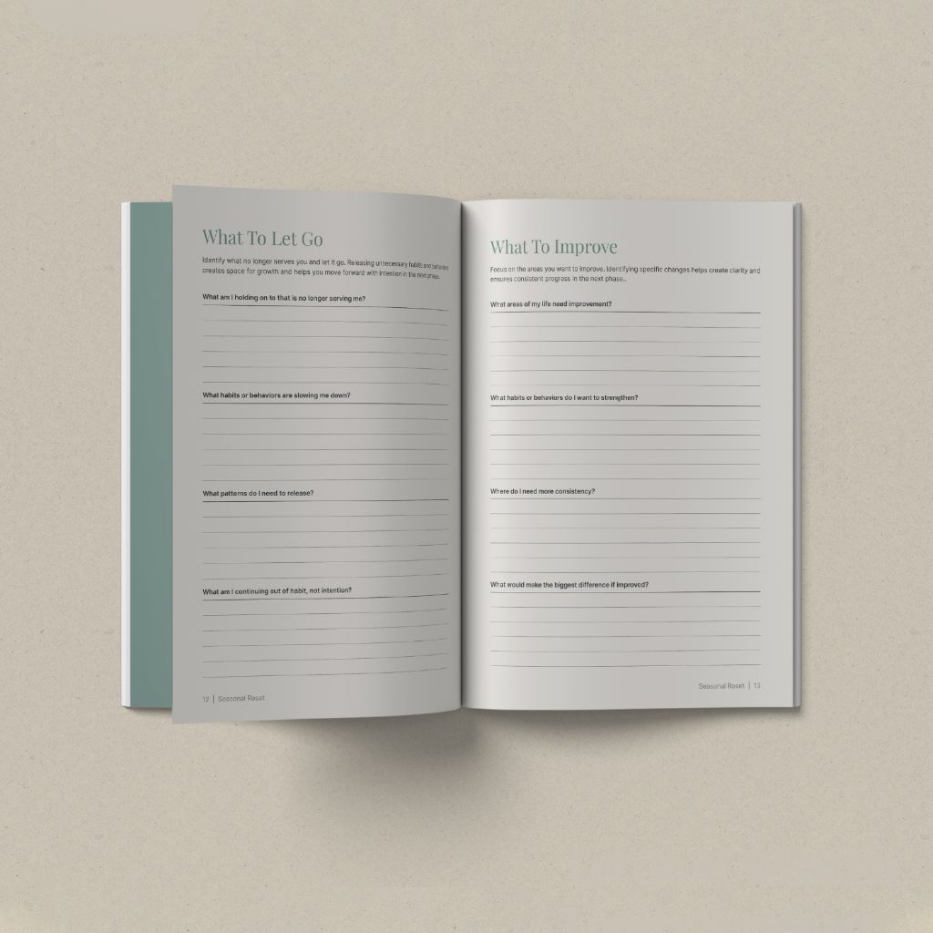 The Seasonal Reset — What To Let Go and What To Improve pages